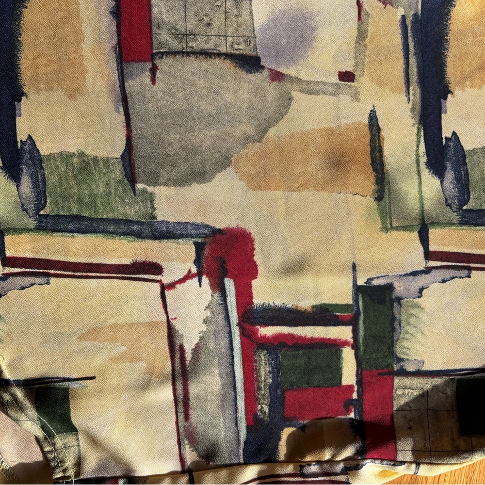 Spring or Summer top/skirt dress. Sleeveless Abstract Print Multi colour. - Picture 9 of 14